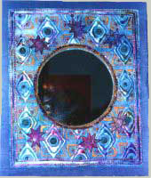 blue and mauve mirror